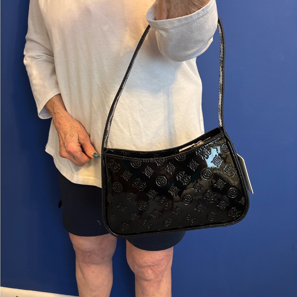 Guess Black Embossed Shoulder Bag
